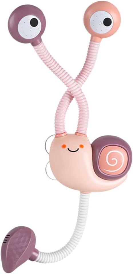 Toyvian Bath Toys for Baby Toddlers, Upgrade Electric Shower Baby Bath Toys Cartoon Snail Double Sprinkler Bathtub Tub Water Toys for Kids๏ผBattery Style, Random Color๏ผ