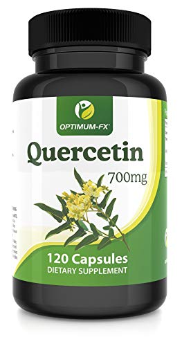 Cápsulas de Quercetina 700mg No Comprimidos Alta Potencia, Naturalmente Alta en Bioflavenoides - 120 Cápsulas
