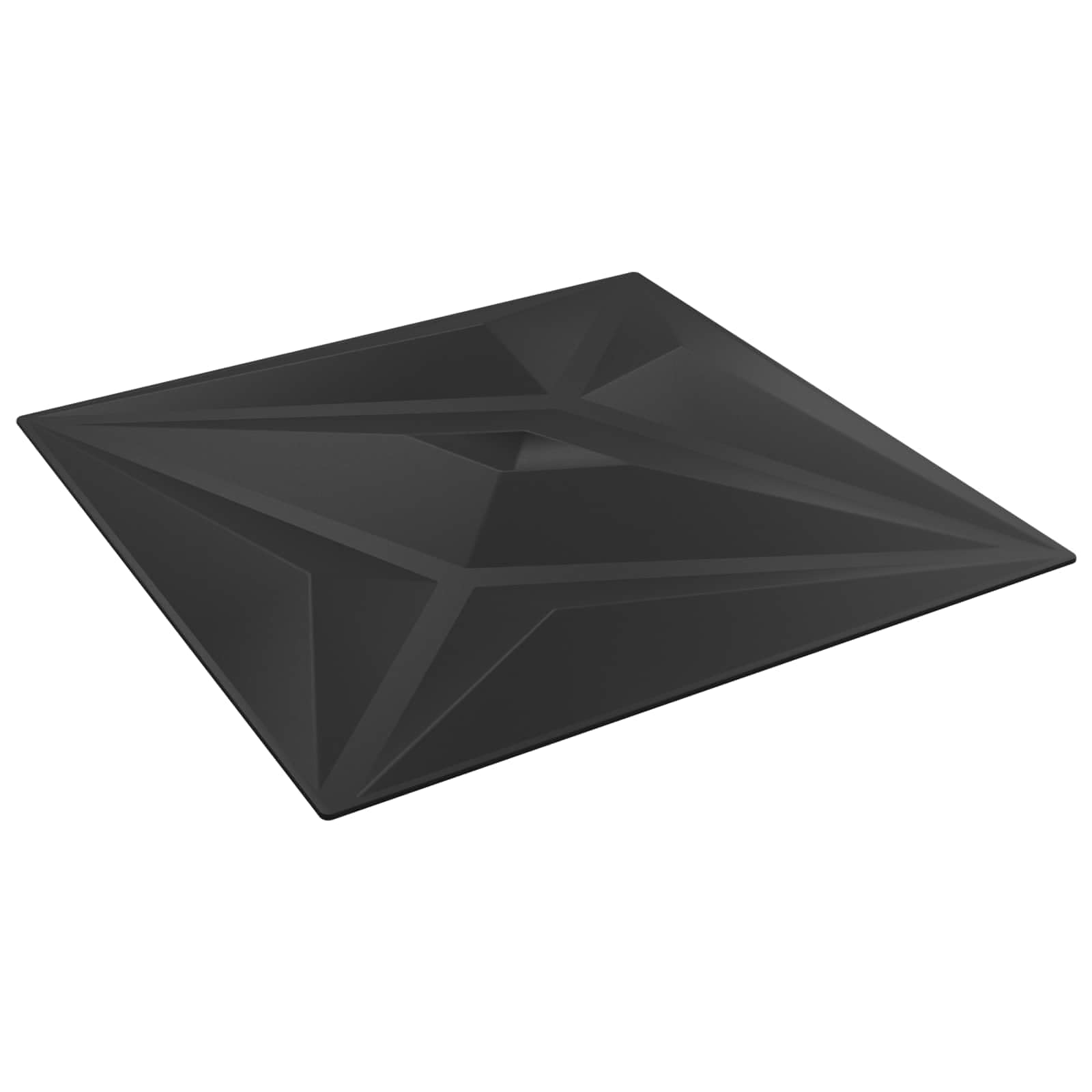 Panele ścienne z gwiazdą, 48 sztuk, czarne, 50 x 50 cm, pianka XPS, panel 3D, okładzina ścienna, dekoracyjna okładzina ścienna do salonu, korytarza, sypialni, łatwy montaż i indywidualna