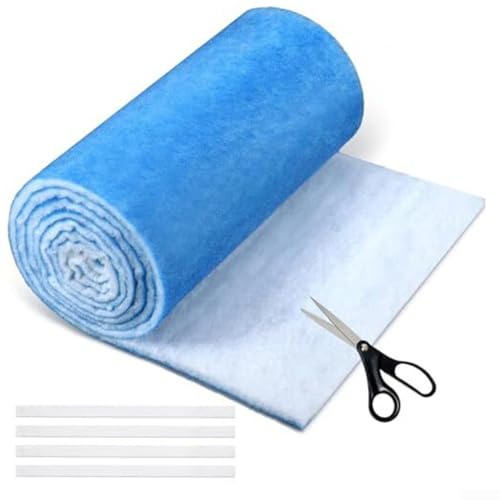 Eawfgtuw Rollo de filtro de aire, 230 x 30 cm, corte para adaptarse a filtros de aire acondicionado, filtro electrostático de ventilación de piso, kit de filtros de ventilación para suelo del hogar