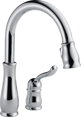 Delta Faucet Leland Pull Down Kitchen Faucet Chrome, Chrome Kitchen Faucets with Pull Down Sprayer, Kitchen Sink Faucet, Faucet for Kitchen Sink with ...