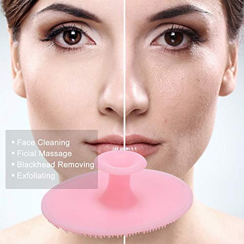 Esfregadores de rosto de silicone para limpeza facial, escova removedora de pele morta, poros e limp