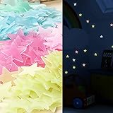 Leuchtsterne Selbstklebend Bunt, XiXiRan 1000 PCS Sterne Leuchtend Bunt, Sterne Aufkleber Wand, Leuchtende Aufkleber, Sterne Fluoreszierend Plastik, Leuchtsterne Kinderzimmer, für Dekorative