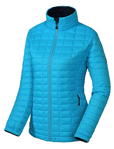 Little Donkey Andy Women's Puffer Jacket, Quilted Insulated Hiking Jacket with Post-Consumer Synthetic Insulation Blue M
