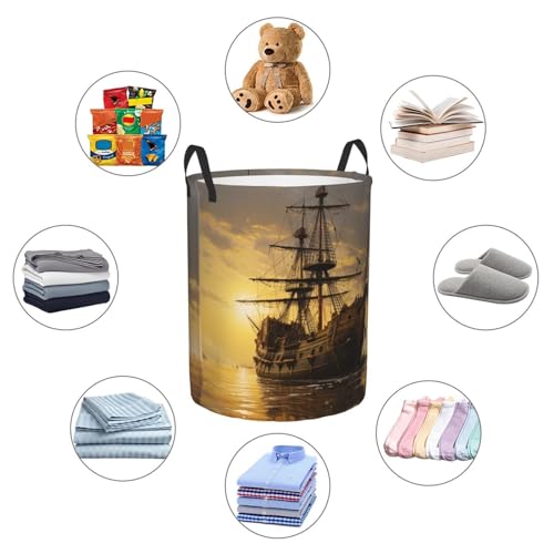 Panier à linge pliable imperméable grand format autoportant de chambre - 5