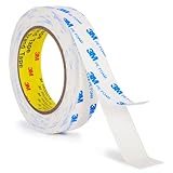 Double Sided Tape 1'×16.5Ft, Mounting Tape Heavy Duty No Residue, Removable PE Foam Tape Strips, Extra Strong Adhesive Tape Waterproof for Walls Home Office Decor Crafts Paint Picture Poster
