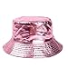 POTUI Women's Fedora Fashion Fall Foldable Disco Basic Casual Winter Metallic Cap Summer Fishing Bucket Shiny Dance Homburg (Pink,One Size)