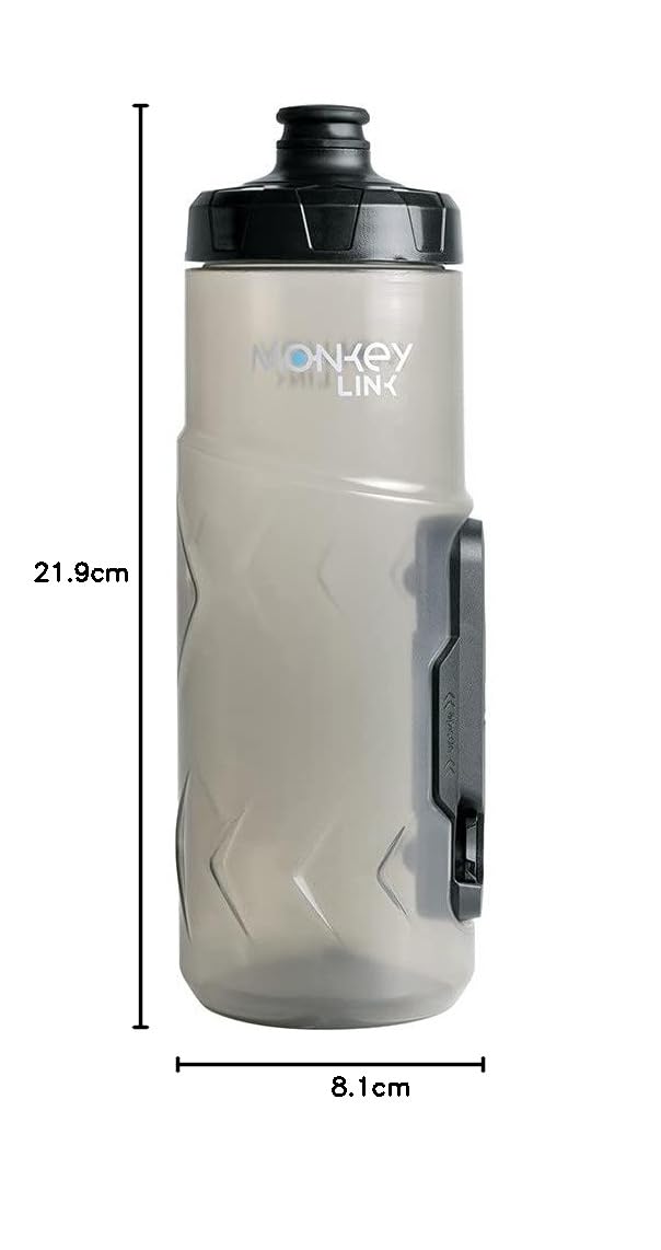 MonkeyLink MonkeyBottle Large Trinkflasche 600 ml ohne Halterungen (1x Flasche, 1x BottleMount, 0X BikeMount)