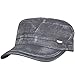 Men's Cotton Flat Top Peaked Baseball Twill Army Millitary Corps Hat Cap Visor