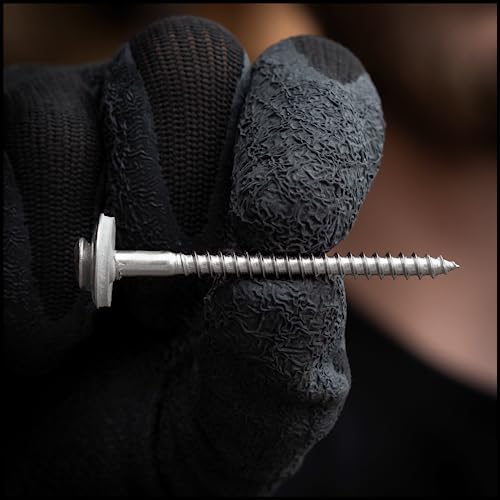 100 Stück SCREW REBEL Spenglerschrauben 4,5 x 100 mm - Edelstahl A2, Inox mit EPDM-Dichtscheibe Ø15mm TX 20