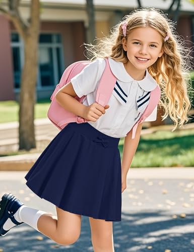 Image of BOOPH 2 Pack Girls Skirts Toddler Athletic Uniform Skorts with Pockets