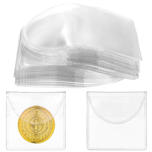 Fundas para monedas transparentes: 150 organizadores de plástico seguro