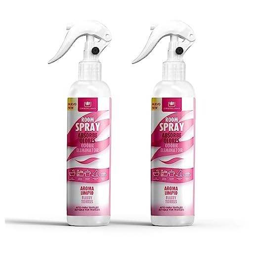 CRISTALINAS | Pack 2 Aerosol Ambientador Spray Pulverizador Absorbe Malos Olores | Para Casa, Cocina, Baño, Coche | Apto para Textiles |2x250ml | No Contiene Gas (Aroma a limpio, 2x250ml)