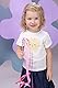 Pinokio Baby Blouse Short Sleeve Romantic, 100% Cotton écru Sun, Girls Gr. 68-122 (74)
