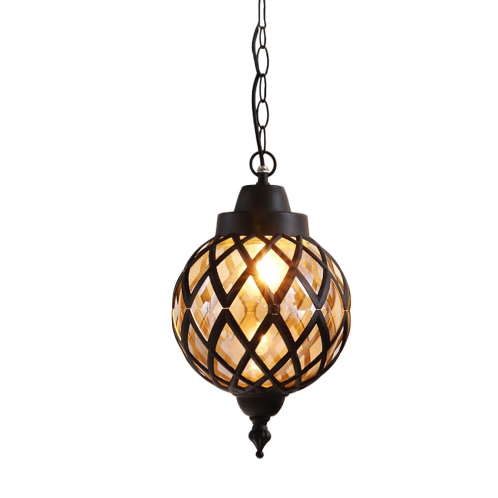 XANAYXWJ Luce Impermeabile Europea per Esterni, Lampada da soffitto per corridoio Balcone Americano, lampadario a Traliccio D'uva per Padiglione Ristorante in Giardino, Paralume in Metallo (Bronzo