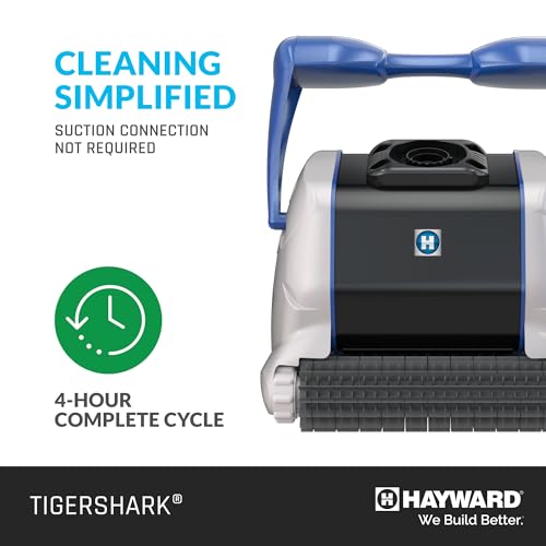 Image of Hayward W3RC9950CUB In-Ground TigerShark Robotic Pool Cleaner for up in-ground Pools to 20 x 40 ft. (Automatic Pool Vacuum)
