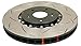 DBA (52321BLKS) 5000 Series 2-Piece Slotted Disc Brake Rotor with Black Hat, Rear
