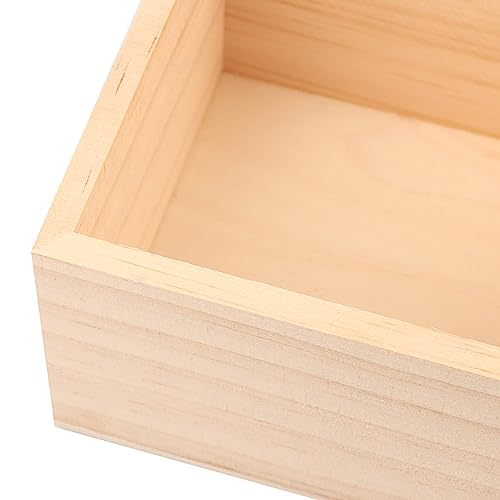 Image of GNIEMCKIN 20 Pack 4 x 4 Inch Unfinished Small Square Wooden Box, Rustic Organizer Storage for DIY Crafts, Collectibles, Succulents, Desktop Drawer Decor