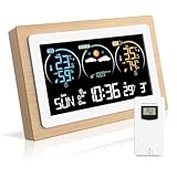 【Station Météo Sans Fil】La Station Meteo Sans Fil digital admite hasta 3 sensores remotos para monitorear la temperatura y humedad interior y exterior de múltiples ubicaciones. Nota: el paquete contiene 1 sensor.