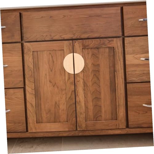 Tiradores de madera para muebles de cocina y armarios con placa estética 3
