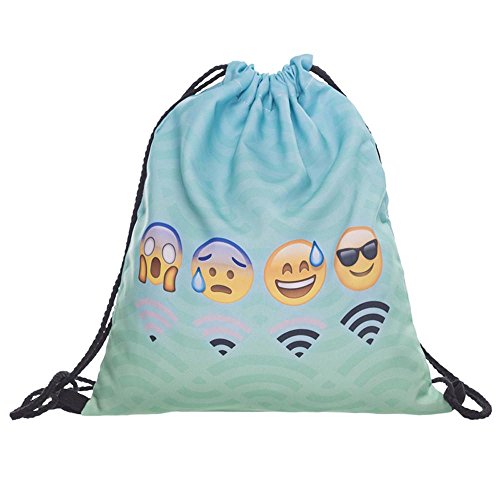 QUICKLYLY Lazo Mochila Unisex 3D ImpresióN Snack Bolsa 15.0"* 11.8"(B)