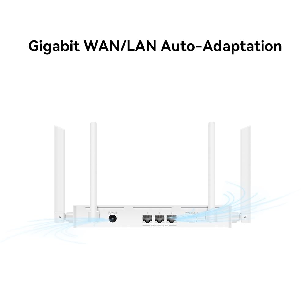 HUAWEI AX2, Router WiFi 6, 5GHz Compatible con hasta 1500Mbps, Gaming, Doble Banda, Cobertura Wi-Fi Visualizada, Control Parental, Autoadaptación Gigabit WAN/LAN, Puertos Ethernet, MU-MIMO, WPA3