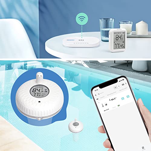 Inkbird Wireless Pool Thermometer And Wifi Gateway Combo, With Ibs-P01R Floating Thermometer For Swimming Pool, Ibs-M1 Wifi Gateway Supports Wireless Thermometer Connection With Export Data #TOP2