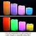 HOME MOST Set of 4 Multicolor LED Pillar Candles Outdoor IP64 Waterproof 3x4 3x5 3x6 3x7 - Color Changing Pillar Candles Battery Powered - Unscented LED Candles Assorted Colors with Timer and Remote