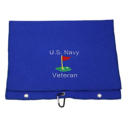 Levlo Navy Retirement Gift Us Navy Veteran Golf Towels Military Gift For Husband Father Veteran Gift (Us Navy Veteran) #TOP3