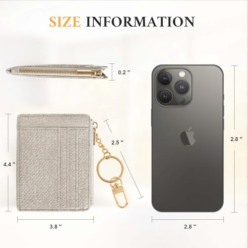 Image of Sodsay Card Case Slim Front Pocket Wallet for Women Credit Card Holder with Keychain | Slim, Front Pocket, Credit Card Holder, with Keychain
