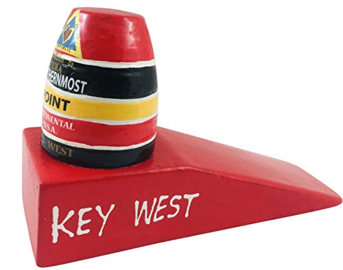 Southernmost Point Door Stop Decorative Stopper Wedge Wooden Key West Souvenir Decoration, 6 Inch