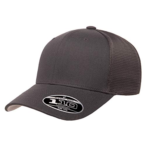 Flexfit Men's 110 Mesh Trucker Hat, Black, One Size