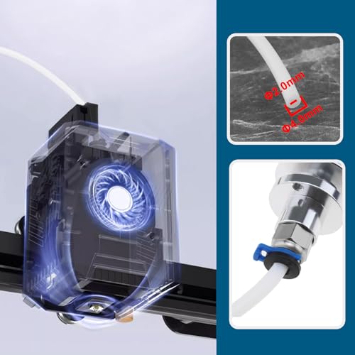 Create idea 1 Set V5 Hotend Kit 3D Drucker Düsen Extruder Baugruppe, kompatibel mit Anycubic Vyper, kompatibel mit Kobra Max, kompatibel mit Kobra Plus 24 V, 40 W