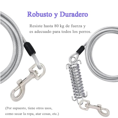 Correa para perro de metal 21 correa perro metal marca ATOOZOO (3)