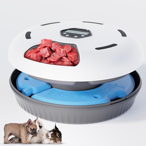 Wet & Dry Automatic Cat Feeder Wet Food Refrigerated，Timed Cat We...