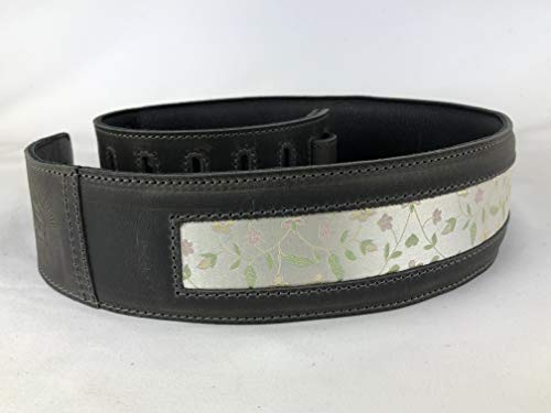 Sakura Sangle de guitare en cuir pleine fleur avec incrustation de tissu en soie florale pour guitares électriques… - Les Beatles, Paul McCartney, John Lennon, RIngo Starr, George Harrison Sakura Sangle de guitare en cuir pleine fleur avec incrustation de tissu en soie florale pour guitares électriques…