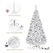 Goplus 5ft White Christmas Tree with Solid Metal Legs Perfect for Holiday Indoor and Outdoor Decoration