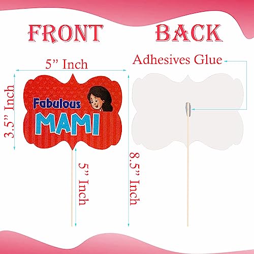 Image of Rozi Decoration Unique Photobooth Props Baby Shower Decorations Set of 18 Pcs Family Photo Booth Props for Baby Shower, Happy Birthday and More Event Decorations