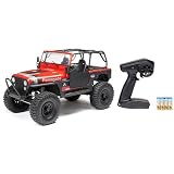 Axial RC Truck 1/10 SCX10 III Jeep CJ-7 4X4 RTR Brushed Rock Crawler, Red (Battery and Charger Not Included)