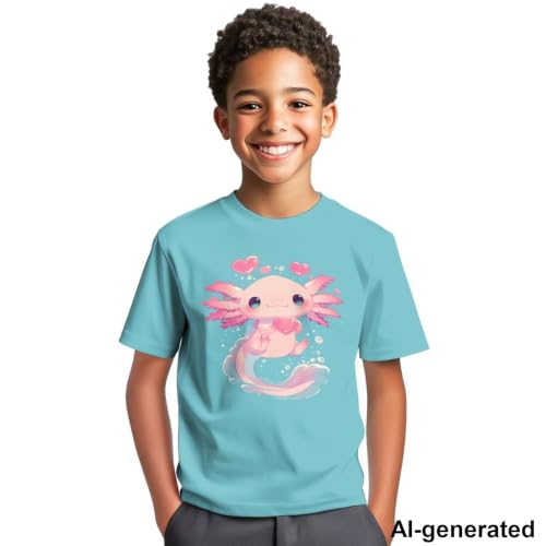 Image of Novelty 3D Graphic T Shirts for Kids Crew Neck Funny Animal Print Short Sleeve Girls Tshirts 3-16 Years