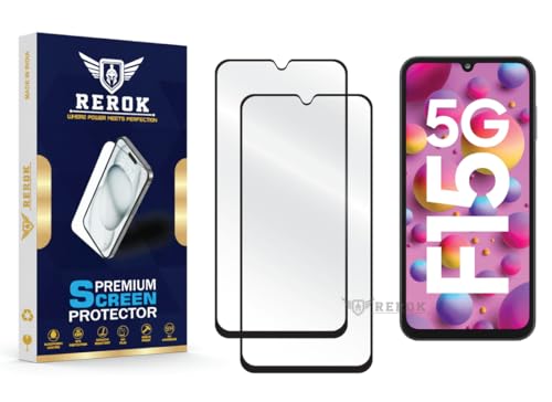 Image of Gorilla Tempered Glass Screen Protector Compatible with Samsung Galaxy F15 5G [Pack of 2] | Edge-to-Edge, Bubble-Free, Case Friendly, Easy Installation Kit