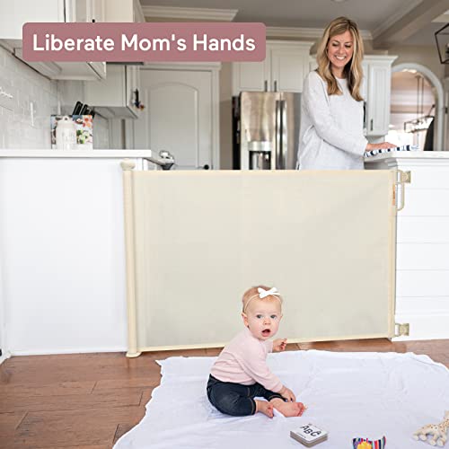 Momcozy Retractable Baby Gate, 33" Tall, Extends Up To 55" Wide, Child Safety Baby Gates For Stairs, Doorways, Hallways, Indoor, Outdoor #TOP6