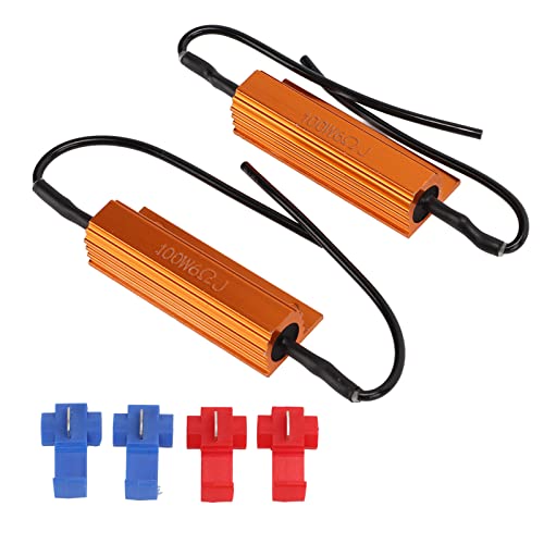 2 Peças Protetor de Resistor de Carga Led de Resistência a Curto-circuito 100w 6Ω Carga de Resistênc