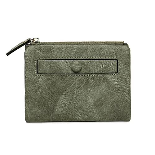 Small Women Lady PU Leather Wallets Fashion Korean Multifunctional Frosted Female Short Retro Coin Purse Clutch Card Holder,Luggage (F)