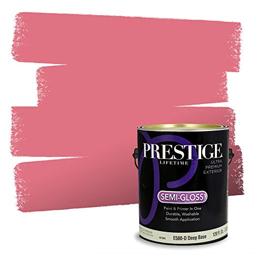 Tech Deals 🔥 Prestige Exterior Paint and Primer in One, Hot Hibiscus, Semi-Gloss, 1 Gallon