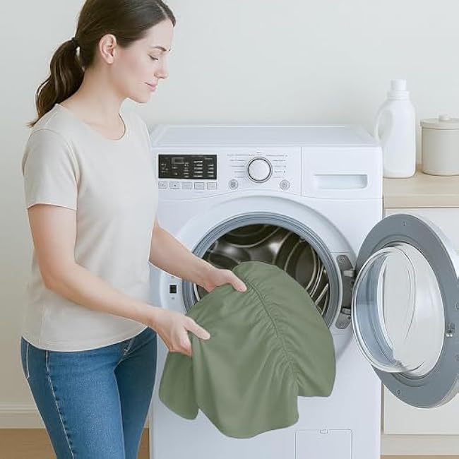 Crib Ruffle Bed Skirt Microfiber Nursery Bedding Skirt for Baby Girls (28¡± x 52¡± x 14¡¯¡¯) Inch - Sage Solid