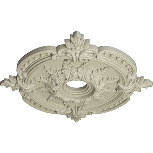 Image of Ekena Millwork CM28BECYF Benson Classic Ceiling Medallion, Clear Yellow