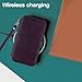 VANAVAGY Compatible for iPhone 16 Wallet Case for Magsafe Wireless Charging, PU Leather Flip Folio Wrist Strap [Screen Protector & Camera Lens Protector] with RFID Block Card Holder,Purple