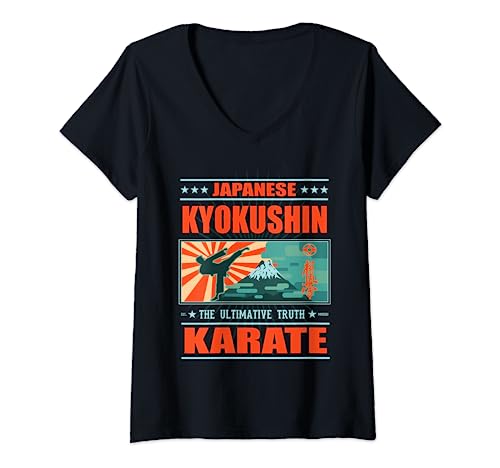 Kyokushin Kaikan Karate - Diseño de artes marciales japonesas Camiseta Cuello V