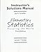 Elementary Statistics Picturing the World Third Edition Instructor's Solutions Manual